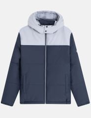 Áo phao chần bông nam mũ tháo rời