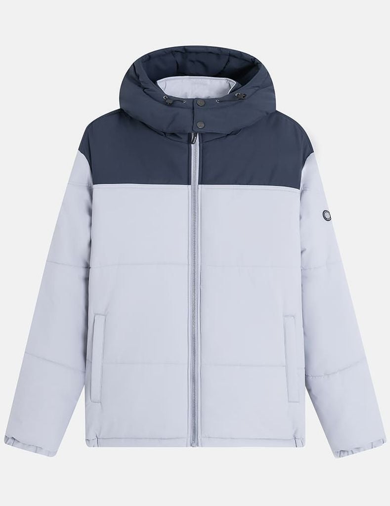 Áo phao chần bông nam mũ tháo rời