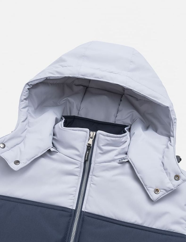 Áo phao chần bông nam mũ tháo rời