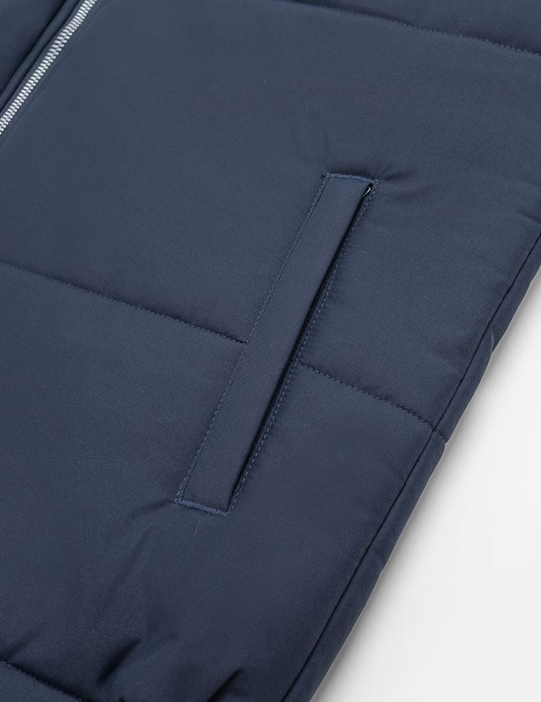 Áo phao chần bông nam mũ tháo rời