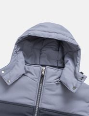 Áo phao chần bông nam mũ tháo rời