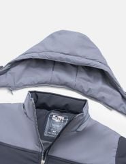 Áo phao chần bông nam mũ tháo rời