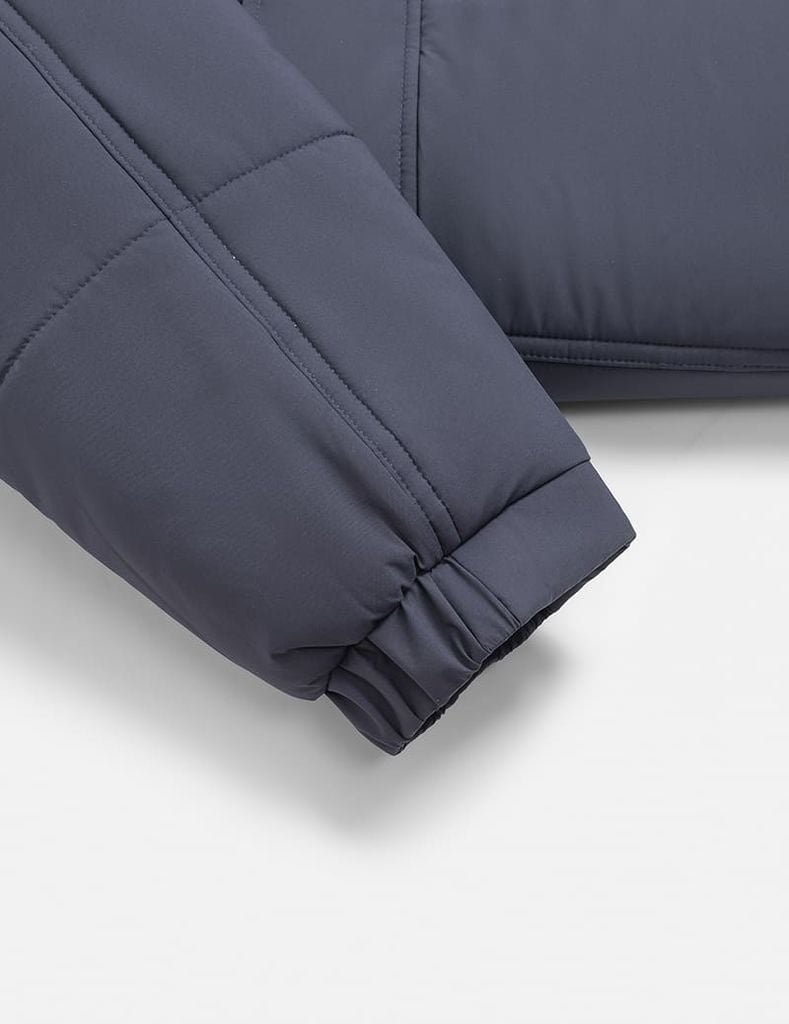 Áo chần bông nam cổ bẻ lông tháo rời