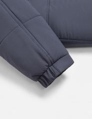 Áo chần bông nam cổ bẻ lông tháo rời