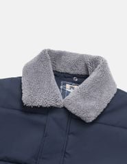 Áo chần bông nam cổ bẻ lông tháo rời