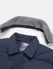 Áo chần bông nam cổ bẻ lông tháo rời