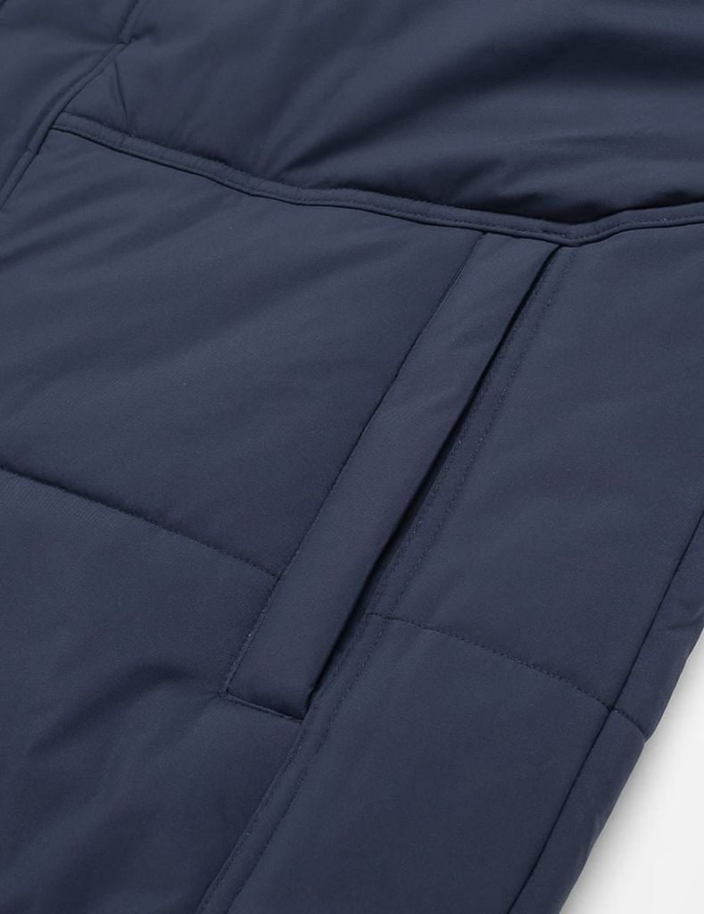 Áo chần bông nam cổ bẻ lông tháo rời