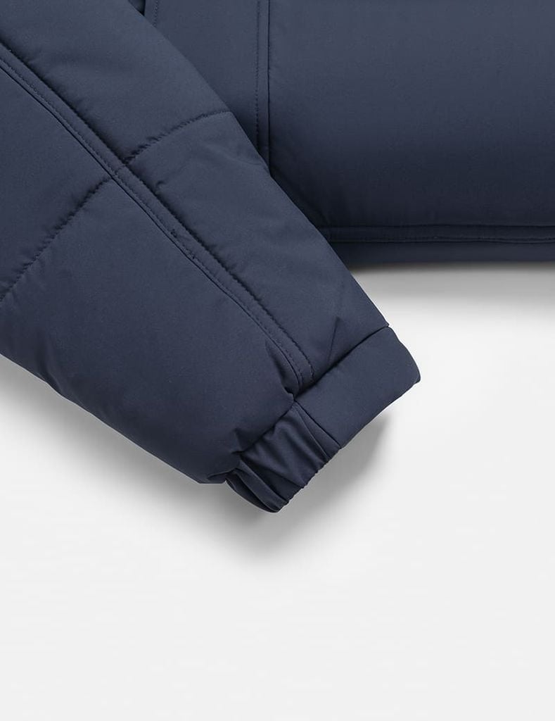 Áo chần bông nam cổ bẻ lông tháo rời