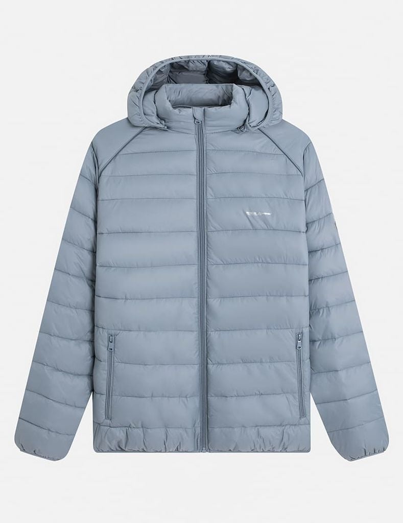 Áo phao nam siêu nhẹ có mũ logo trước ngực