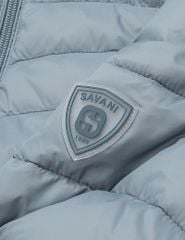 Áo phao nam siêu nhẹ có mũ logo trước ngực