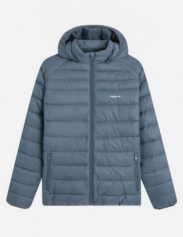 Áo phao nam siêu nhẹ có mũ logo trước ngực