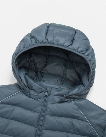 Áo phao nam siêu nhẹ có mũ logo trước ngực