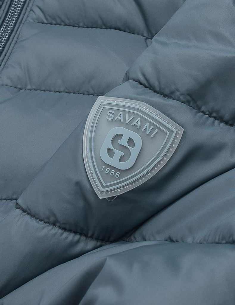 Áo phao nam siêu nhẹ có mũ logo trước ngực