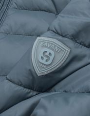 Áo phao nam siêu nhẹ có mũ logo trước ngực