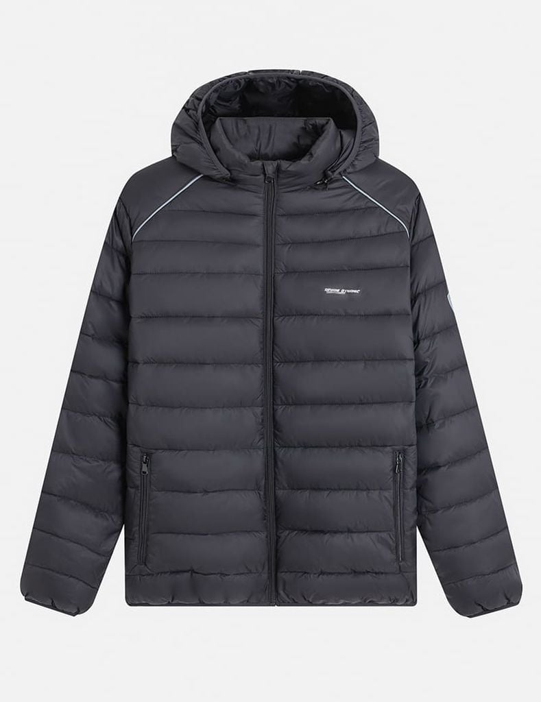 Áo phao nam siêu nhẹ có mũ logo trước ngực