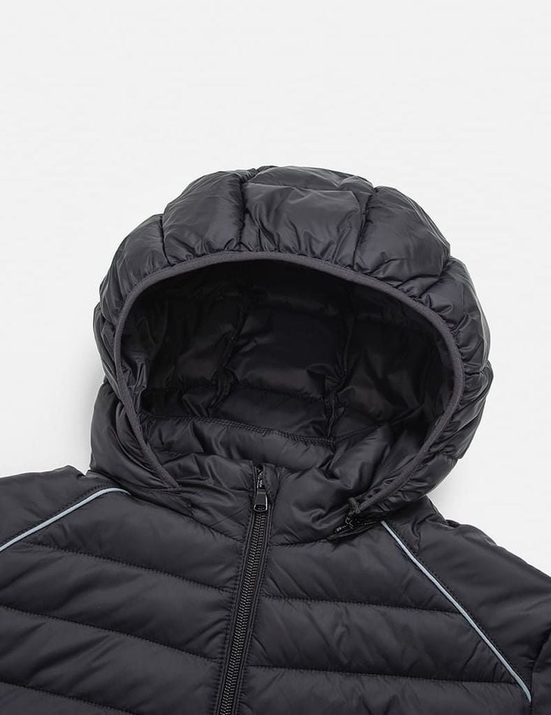 Áo phao nam siêu nhẹ có mũ logo trước ngực