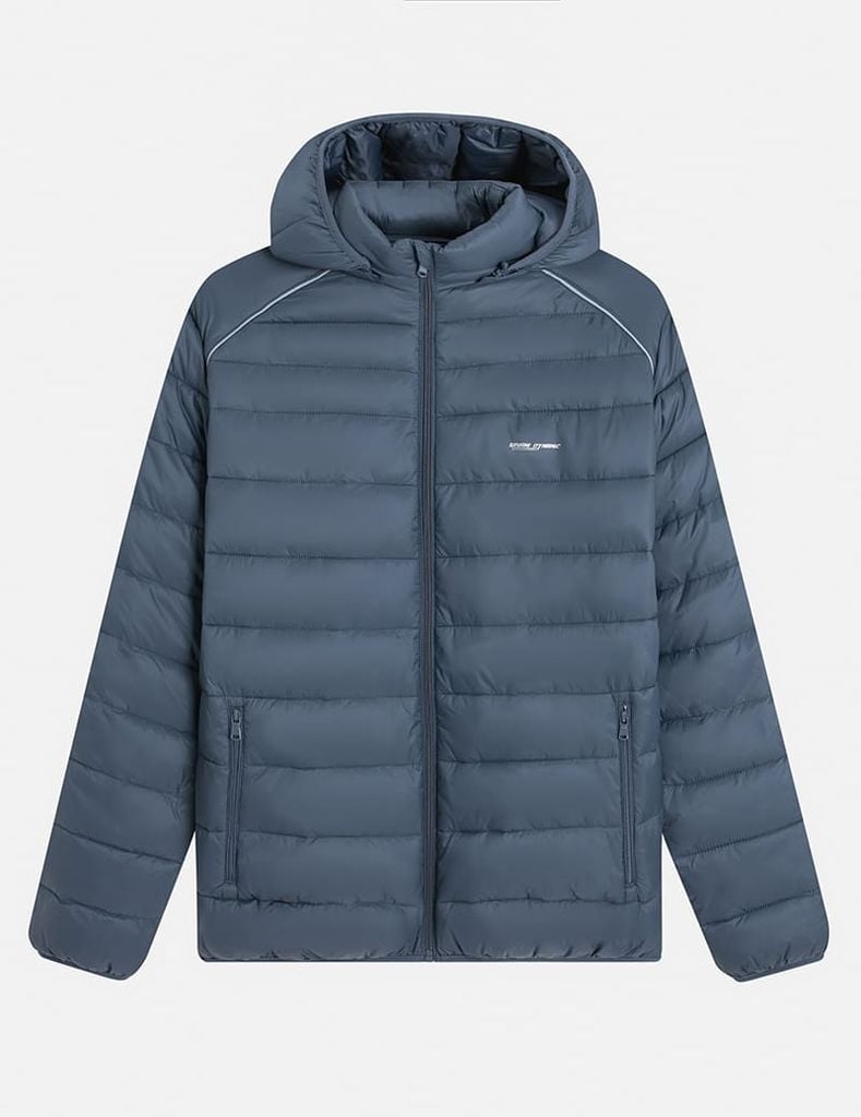 Áo phao nam siêu nhẹ có mũ logo trước ngực