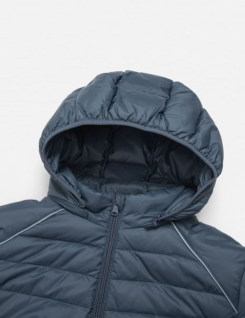 Áo phao nam siêu nhẹ có mũ logo trước ngực