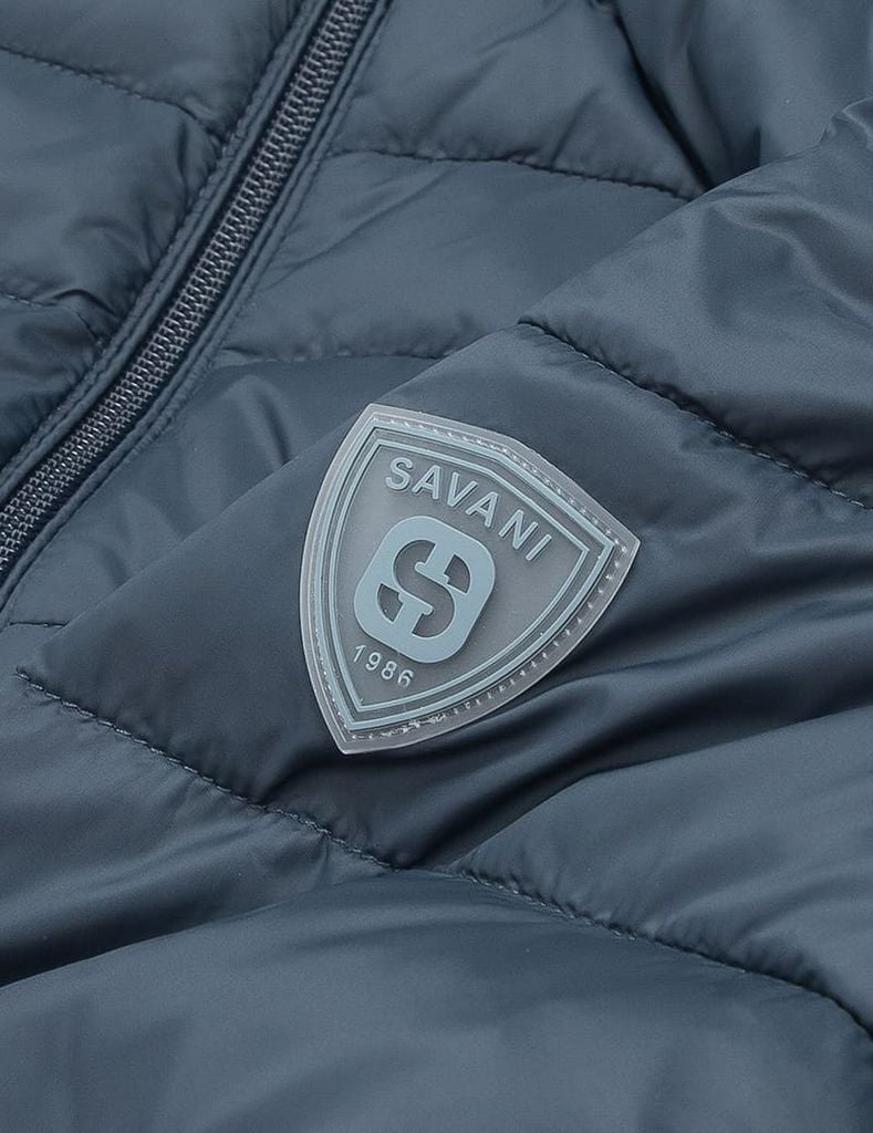 Áo phao nam siêu nhẹ có mũ logo trước ngực