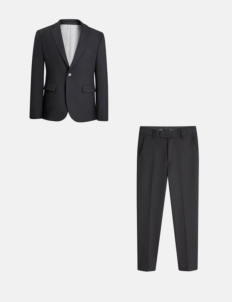 Áo vest nam một khuy cổ ve ngang (Tặng 1 quần vest cùng bộ + 1 áo sơ mi nam)