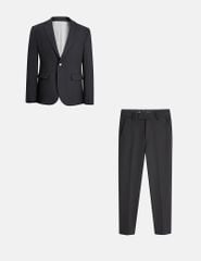 Áo vest nam một khuy cổ ve ngang (Tặng 1 quần vest cùng bộ + 1 áo sơ mi nam)