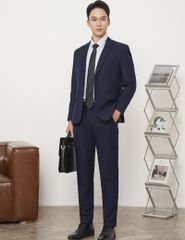 Áo vest nam hai khuy cổ ve ngang (Tặng 1 quần vest cùng bộ + 1 áo sơ mi nam)