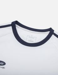 Bộ nỉ cổ tròn nam phối dọc 2 tay hình in trước ngực