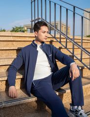 Bộ đồ đông 2 da nam kéo khóa