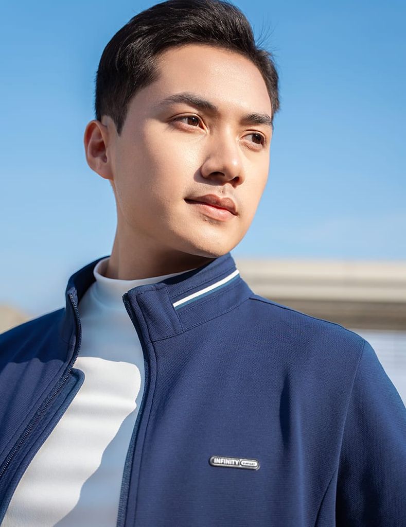 Bộ đồ đông 2 da nam kéo khóa