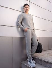 Bộ nỉ nam cổ tròn hình in trước ngực