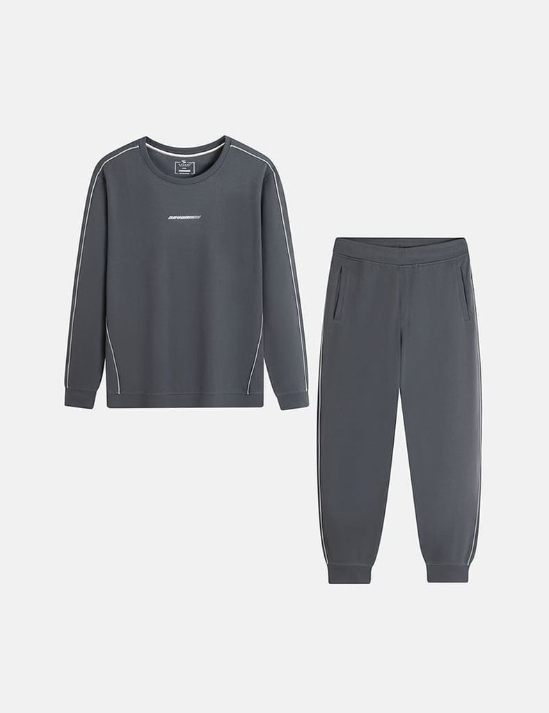 Bộ nỉ nam cổ tròn hình in trước ngực