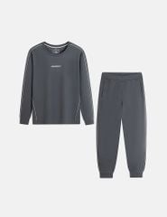 Bộ nỉ nam cổ tròn hình in trước ngực