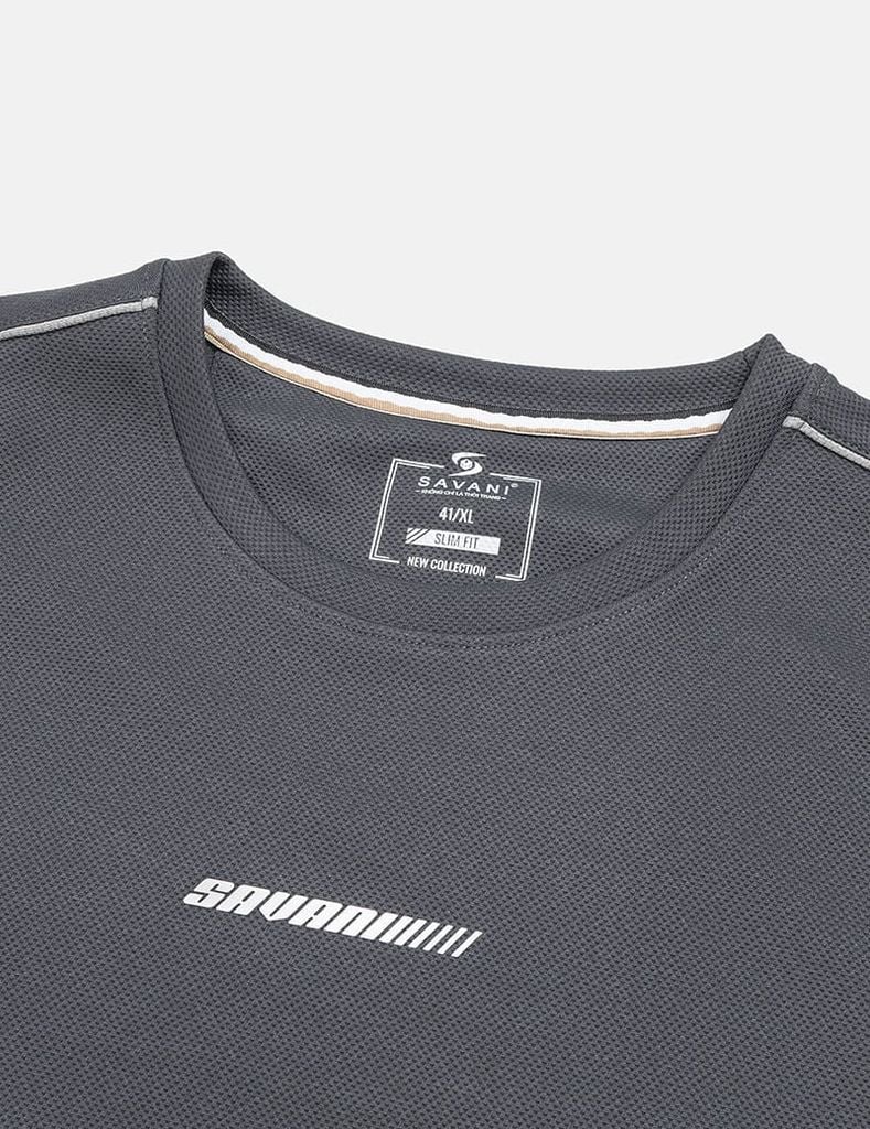 Bộ nỉ nam cổ tròn hình in trước ngực