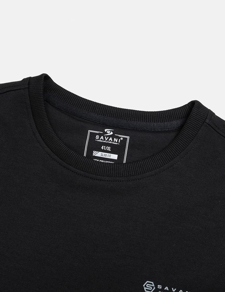 Bộ nỉ cổ tròn nam in logo trước ngực