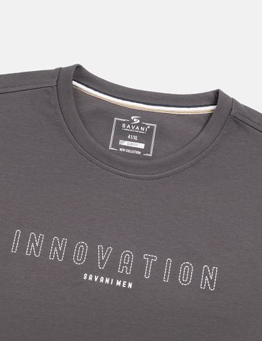 Bộ nỉ cổ tròn nam hình in trước ngực