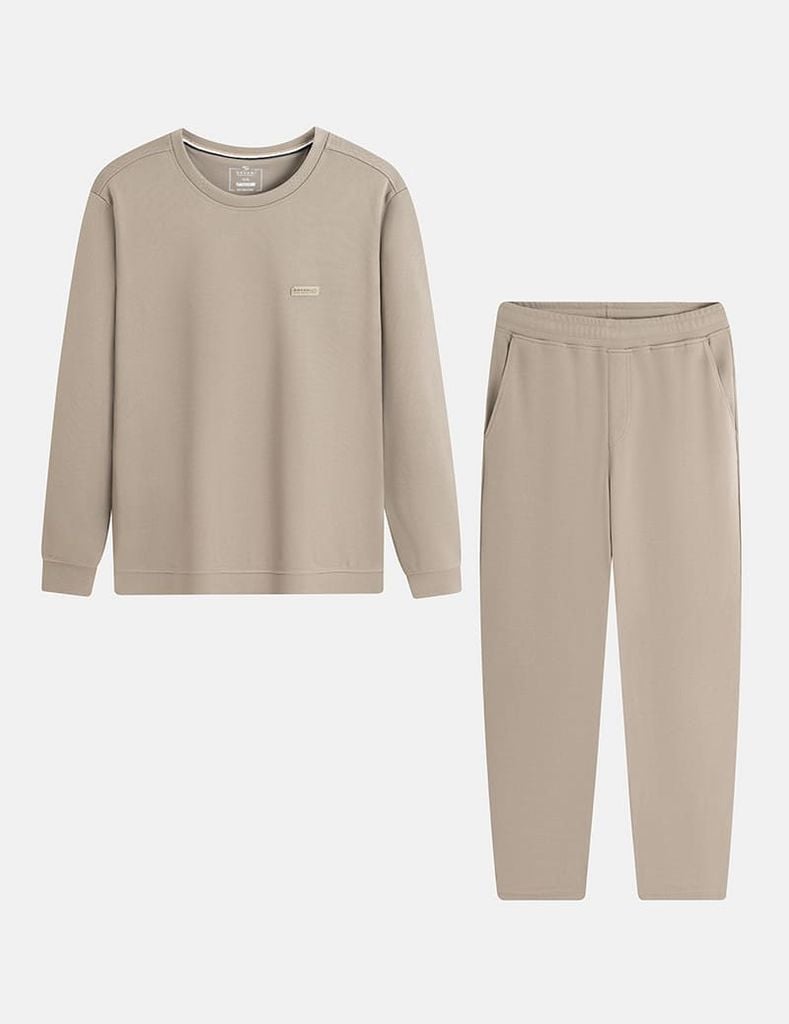 Bộ nỉ nam cổ tròn quần suông