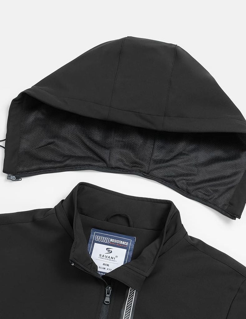 Bộ gió có mũ nam hình in trước ngực