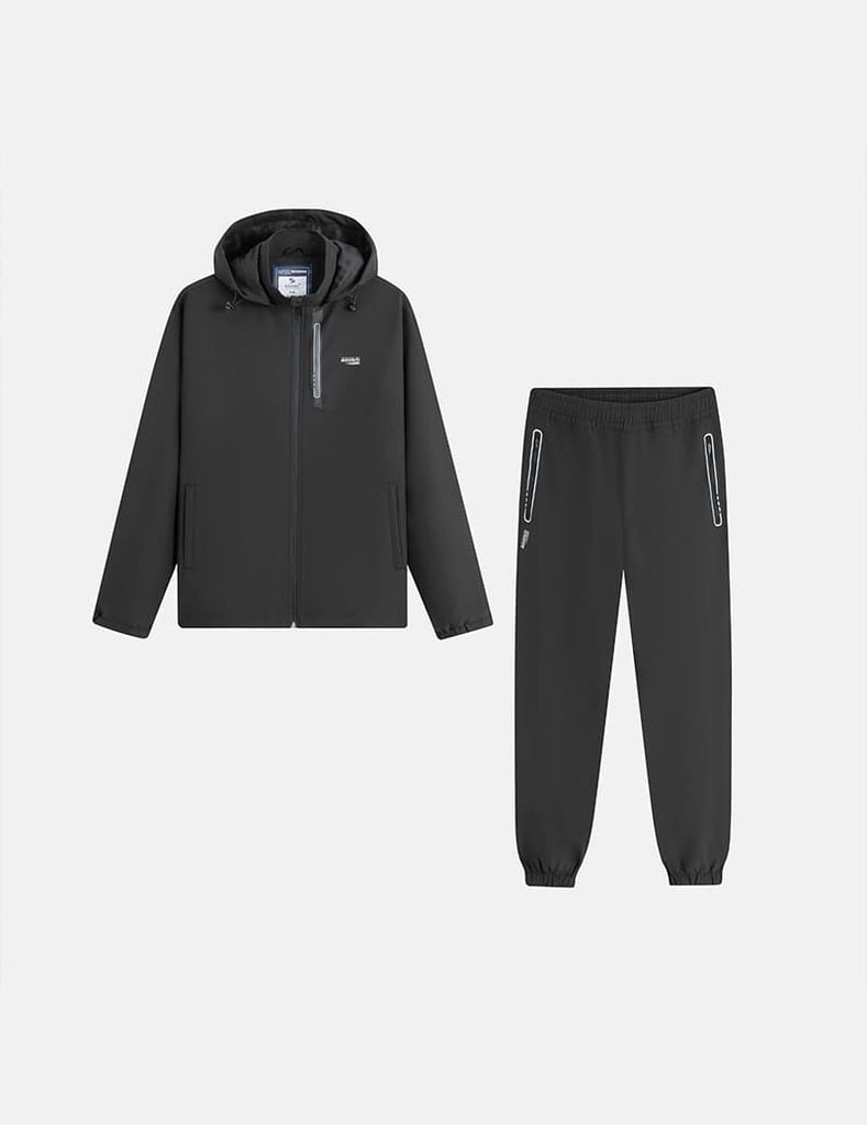 Bộ gió có mũ nam hình in trước ngực