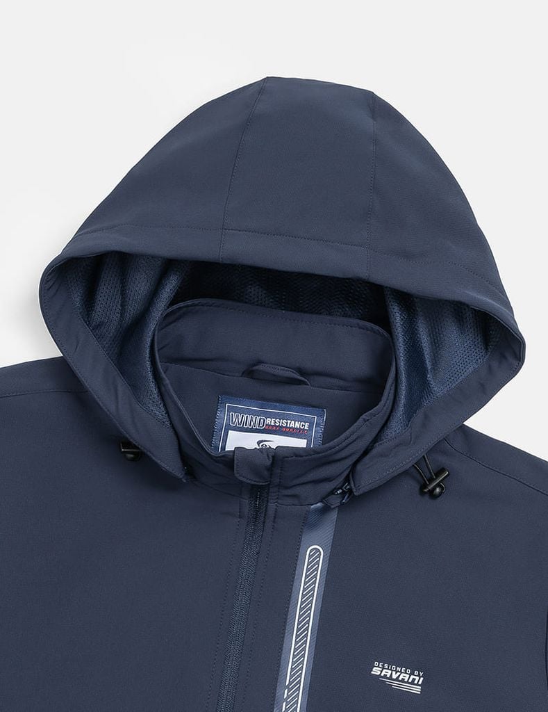 Bộ gió có mũ nam hình in trước ngực