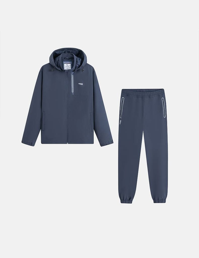 Bộ gió có mũ nam hình in trước ngực