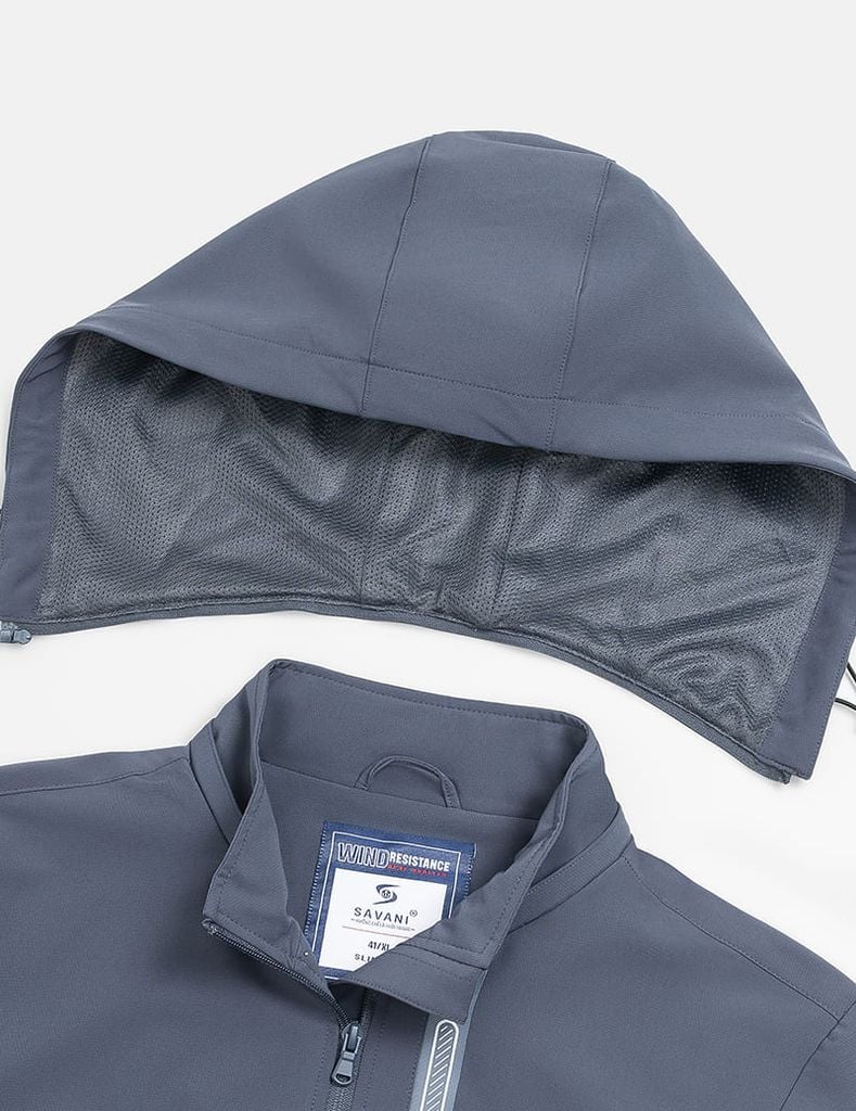 Bộ gió có mũ nam hình in trước ngực