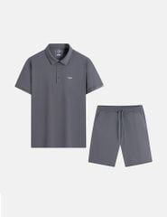 Bộ hè nam cổ bẻ hình in trước ngực