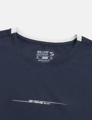 Bộ hè cổ tròn nam bo cổ phối màu quần can phối