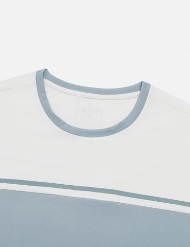 Bộ đồ hè cổ tròn nam tay phối thân trước, quần phối hai bên chân