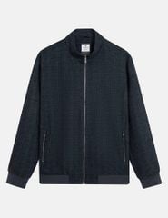 Áo khoác dạ nam cổ đứng mác da sau lưng