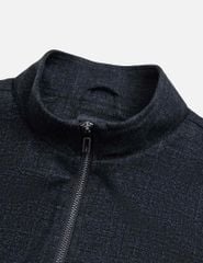 Áo khoác dạ nam cổ đứng mác da sau lưng