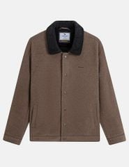 Áo khoác dạ nam cổ bẻ cúc bấm