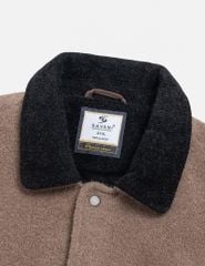 Áo khoác dạ nam cổ bẻ cúc bấm