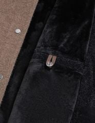 Áo khoác dạ nam cổ bẻ cúc bấm