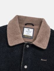 Áo khoác dạ nam cổ bẻ cúc bấm